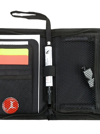 Set torbe sudije s crvenim i žutim karticama, zviždaljka, papir za označavanje i marker — Oxford platno, prilagodljivo, Saiaoty brend, oprema za nogometnu trening