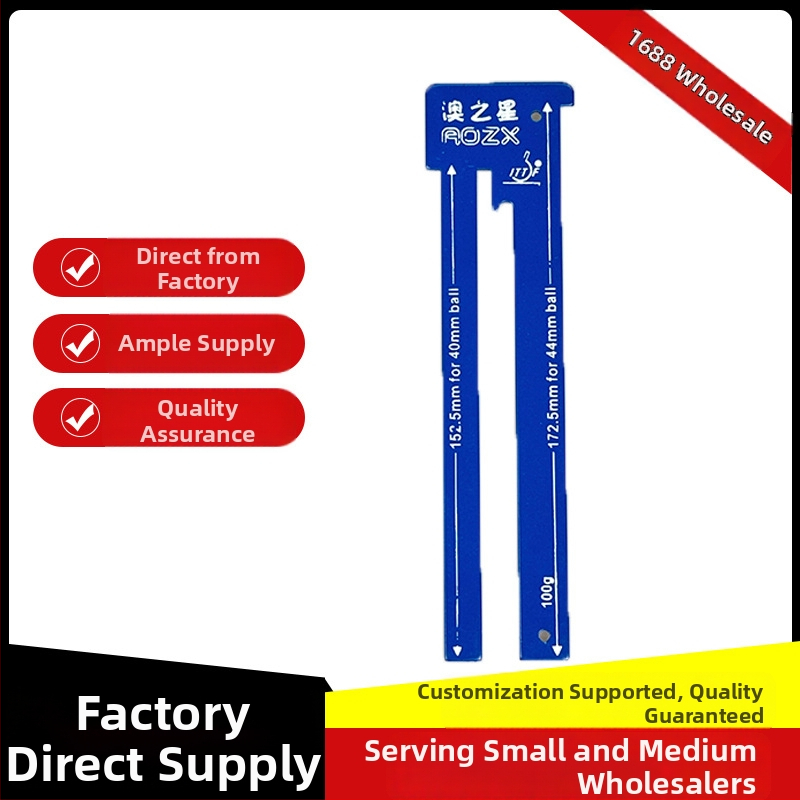 Kovový merač výšky siete pre stolný tenis a hrúbky gumy