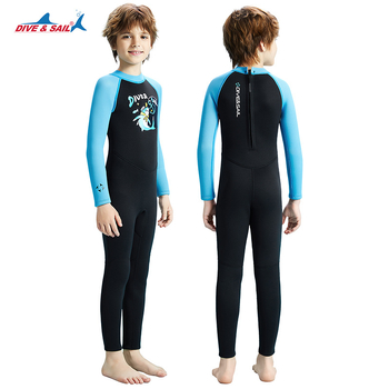 Dječji jednodijelni neoprenski kostim za ronjenje od 2.5 mm — topao za ronjenje i snorkeling, 90% neopren + 10% najlon