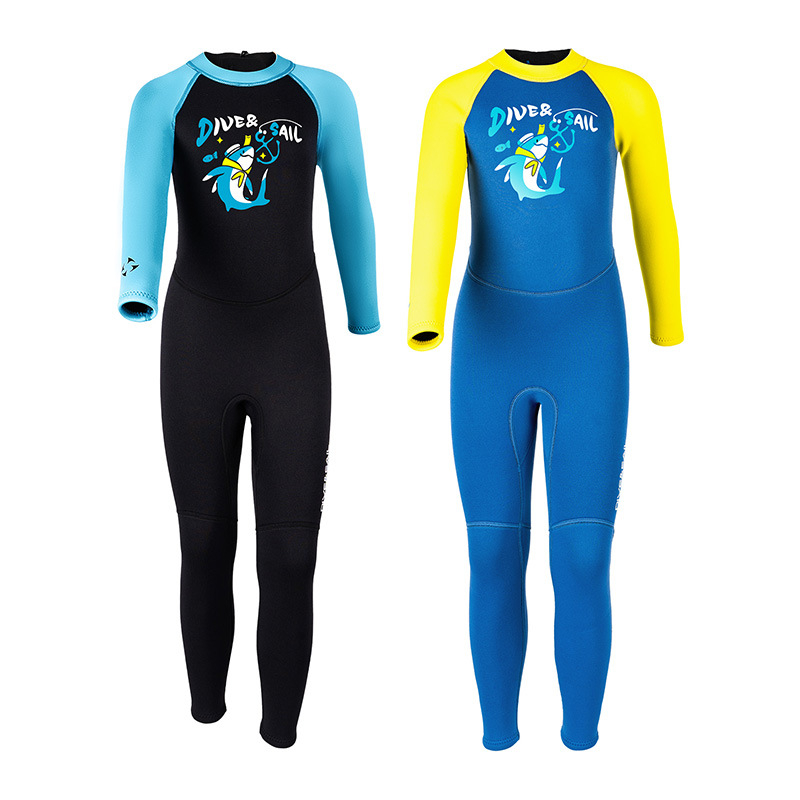 Dječji jednodijelni neoprenski kostim za ronjenje od 2.5 mm — topao za ronjenje i snorkeling, 90% neopren + 10% najlon