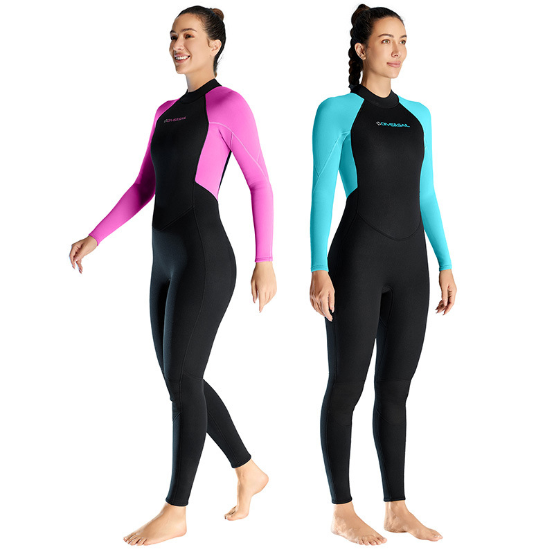 DIVE&SAIL 3mm termalni cjeloviti ženski wetsuit – SCR neopren, toplina za ronjenje, sve sezone