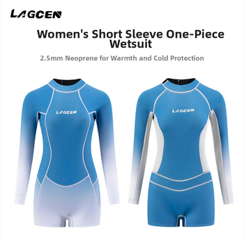 Lagcen ženski debeli kratki rukav wetsuit za surfanje, ronjenje i snorkeling