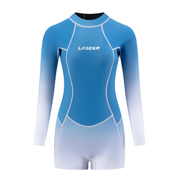 Lagcen ženski debeli kratki rukav wetsuit za surfanje, ronjenje i snorkeling