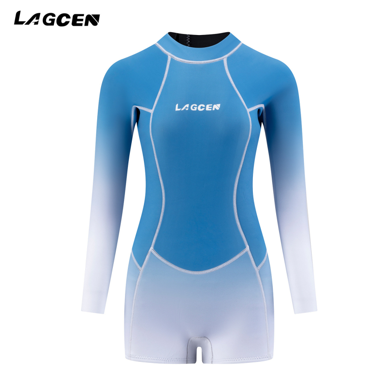 Lagcen ženski debeli kratki rukav wetsuit za surfanje, ronjenje i snorkeling