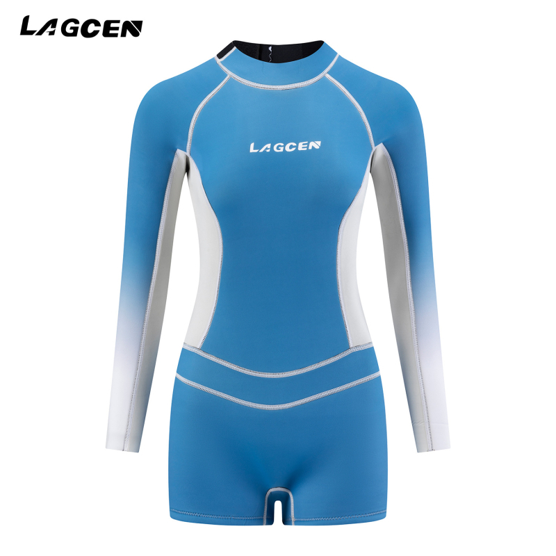 Lagcen ženski debeli kratki rukav wetsuit za surfanje, ronjenje i snorkeling
