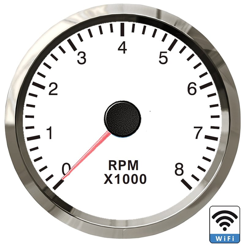 ELING EL afișaj LED tachometru 52mm, 0-8000 RPM, 9-32V, oțel inox 316