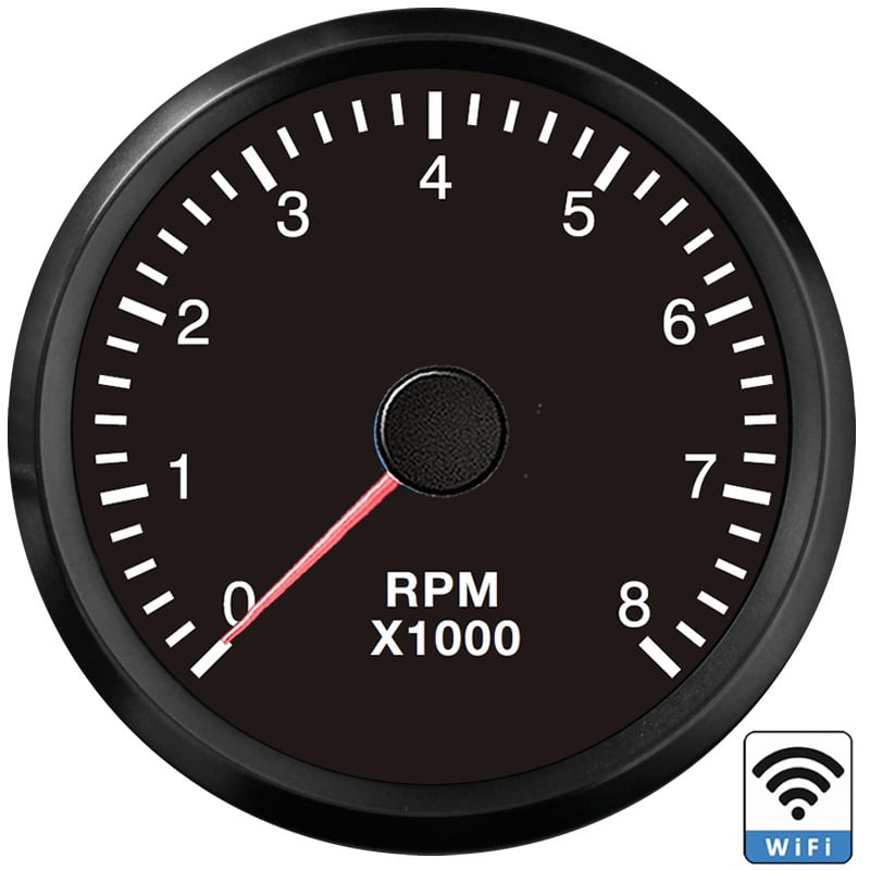 ELING EL afișaj LED tachometru 52mm, 0-8000 RPM, 9-32V, oțel inox 316