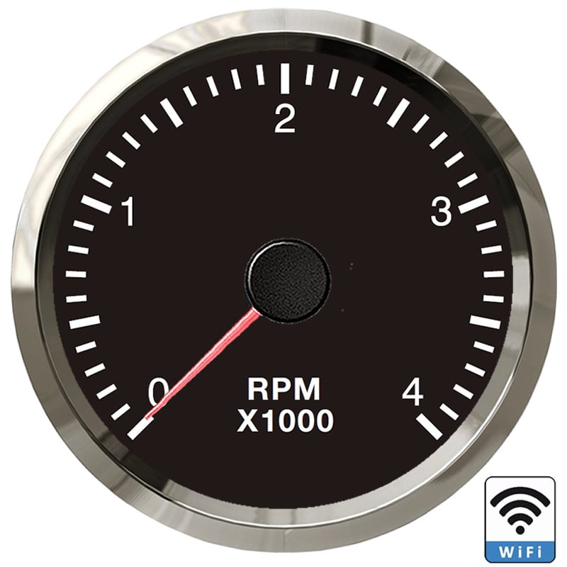 ELING EL afișaj LED tachometru 52mm, 0-8000 RPM, 9-32V, oțel inox 316
