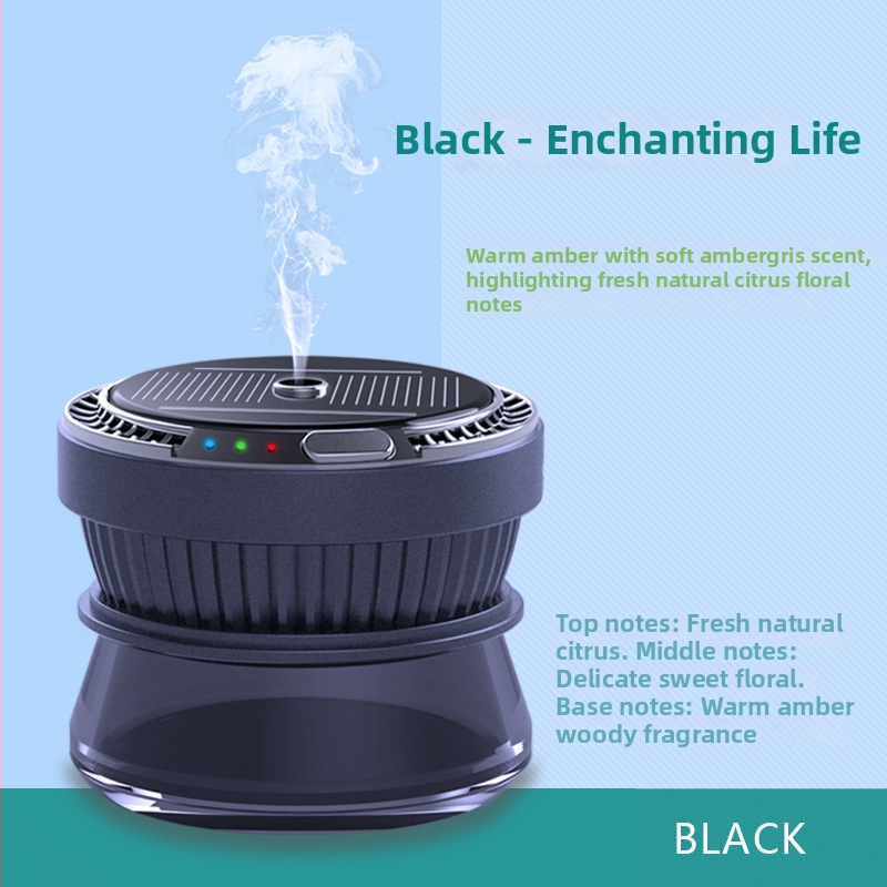 GEMACAR Διαχυτής Αρώματος Αυτοκινήτου με Ηλιακή Τροφοδοσία, Αυτόματο Ψέκασμα, Υγραντήρας, Συμβατός με Αιθέριο Έλαιο και Προσαρμοσμένα Αρώματα