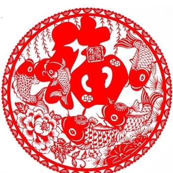 Фу символ за прозорец, PVC, Opp пакет, марка Beidou Years Painting, статично лепене, декоративен прозоречен мотив за Нова година, подходящ за бизнес и промоционални подаръци