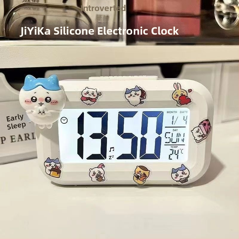 Nova budilica s noćnim svjetlom, LED prikazom, jednostavan i kreativan višefunkcijski stolni sat za studentske domove.