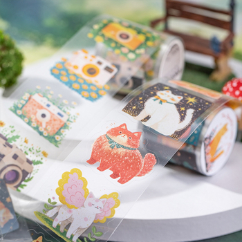 PET kivágott szalag dekorációhoz — aranyos kamerás lány motívum, kollázs a medencénél, napló matricái (Márka: Good day; Stílus: Modern egyszerűség; IP jogosultság: Nem)