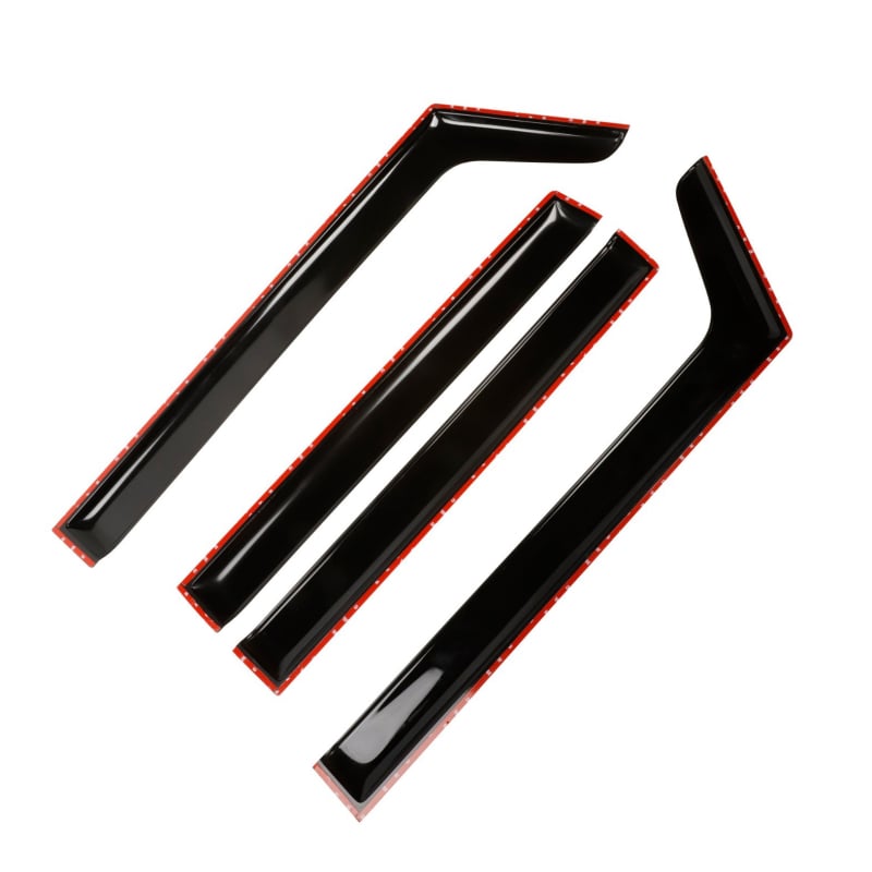 Protecție de ploaie pentru geamul Suzuki Jimny 2007-2023, pentru modele cu 3 și 5 uși; Material: acrilic/PS/PC; Montaj: autoadeziv sau în canal; Proces: injecție/blister