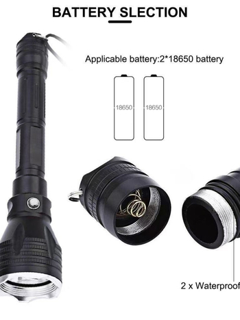 Merülő lámpa alumínium ötvözet házzal, mágneses kapcsolóval és újratölthető LED fénnyel