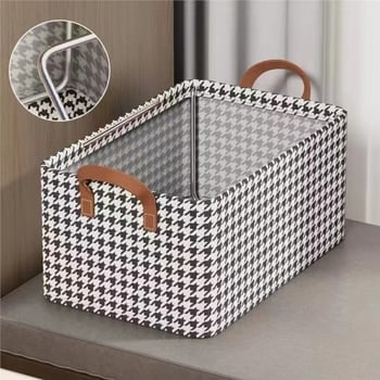 Cutie de depozitare pentru haine din material nețesut, pliabilă, cu separator detașabil