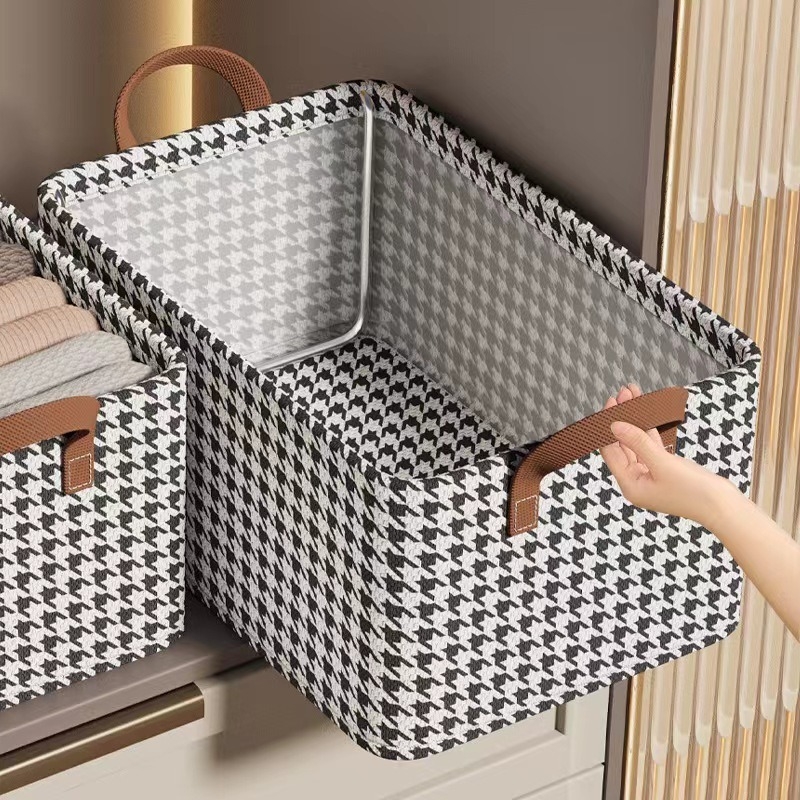 Cutie de depozitare pentru haine din material nețesut, pliabilă, cu separator detașabil
