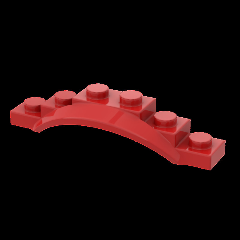 Μέρη μπλοκ κατασκευών – μικρά σωματίδια ABS πλαστικό, 1x6 Fender Wheel Eyebrow, 0,05 kg