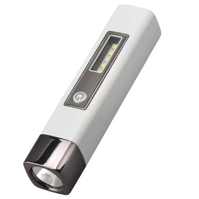 Višenamjenska LED baterijska svjetiljka s nužnim punjenjem i bočnim svjetlima, USB punjenje; LED, 800 mAh, 3.7 V, ručno punjenje, domet 200–500 m