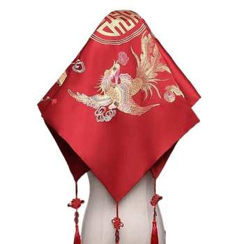 Vjenčana haljina u stilu Xiuhe s ukrašenim satenom i gazastim veoom, drevni stil