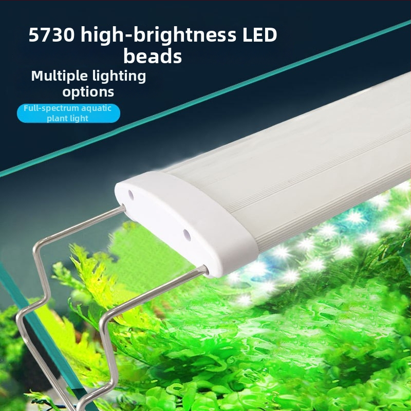 Lebao Fish LED svjetiljka za akvarij – četiri reda LED perlica u okviru, cijeli spektar, 10W