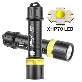 XHP70 ronilačka LED svjetiljka s digitalnim zaslonom, USB punjiva, baterija 5000mAh