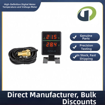Automobilový merač s dvojitým zobrazením pre vodnú teplotu a napätie, plastové puzdro, štandardné napätie