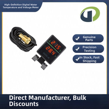 Automobilový merač s dvojitým zobrazením pre vodnú teplotu a napätie, plastové puzdro, štandardné napätie