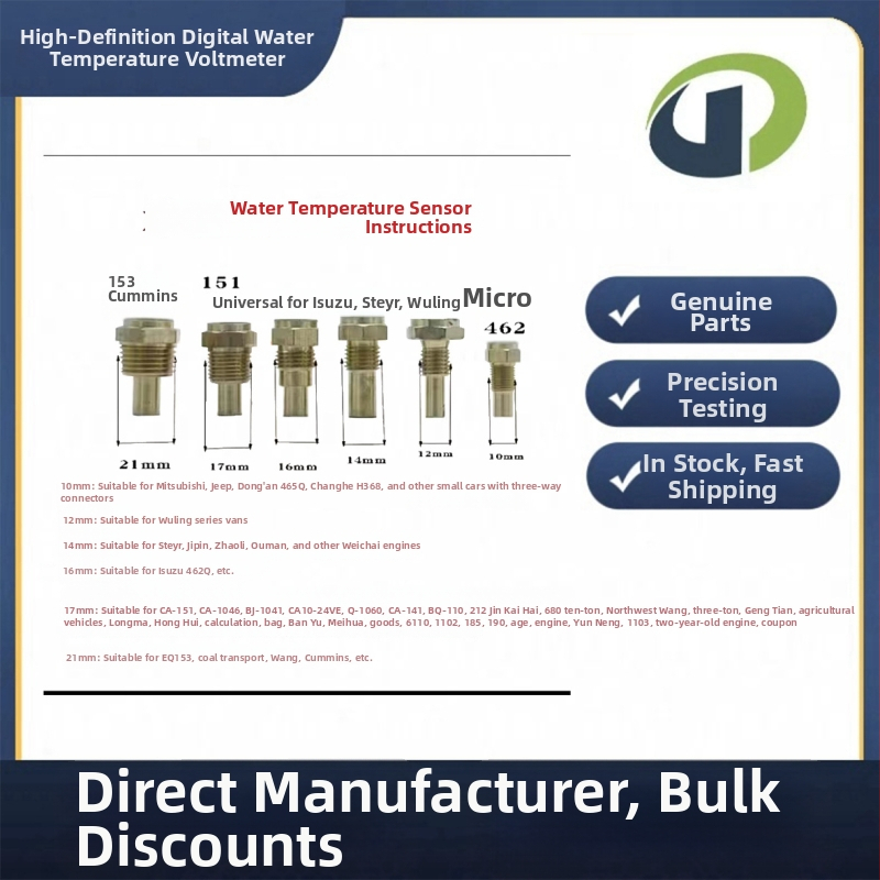 Automobilový merač s dvojitým zobrazením pre vodnú teplotu a napätie, plastové puzdro, štandardné napätie