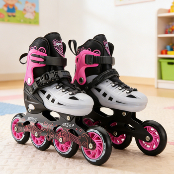 Dječje inline patike, gornji dio od platna, PU kotači, kotači u jednom redu, univerzalne namjene