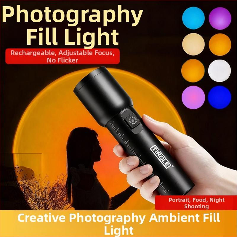 Külső használatra szolgáló változtatható fókuszú kézi zseblámpa | 5W LED, USB-töltéses 1500 mAh akkumulátor, 360° forgás, hatótáv 100–200 m