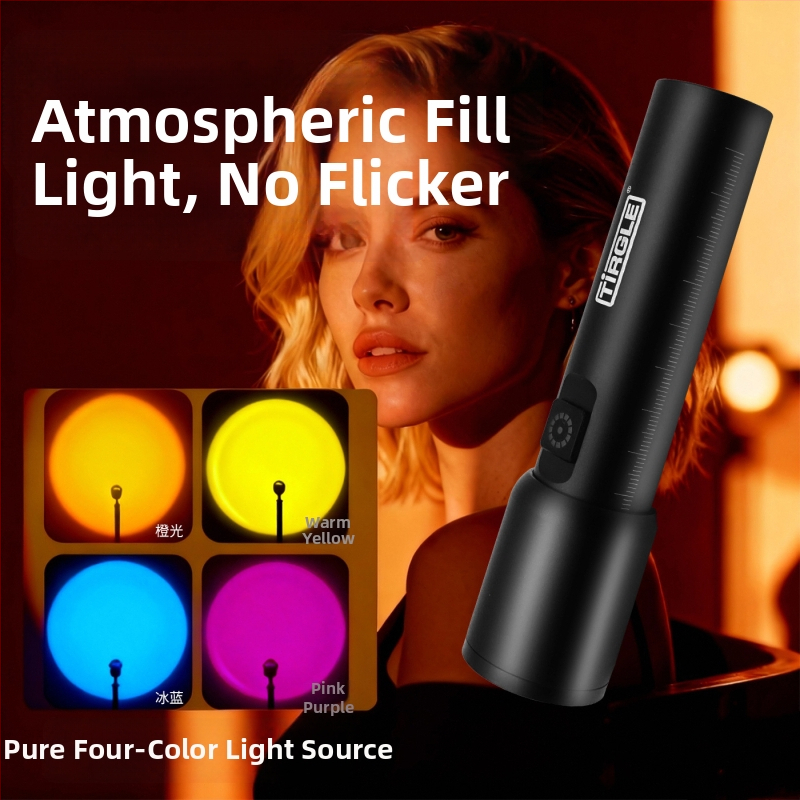 Külső használatra szolgáló változtatható fókuszú kézi zseblámpa | 5W LED, USB-töltéses 1500 mAh akkumulátor, 360° forgás, hatótáv 100–200 m