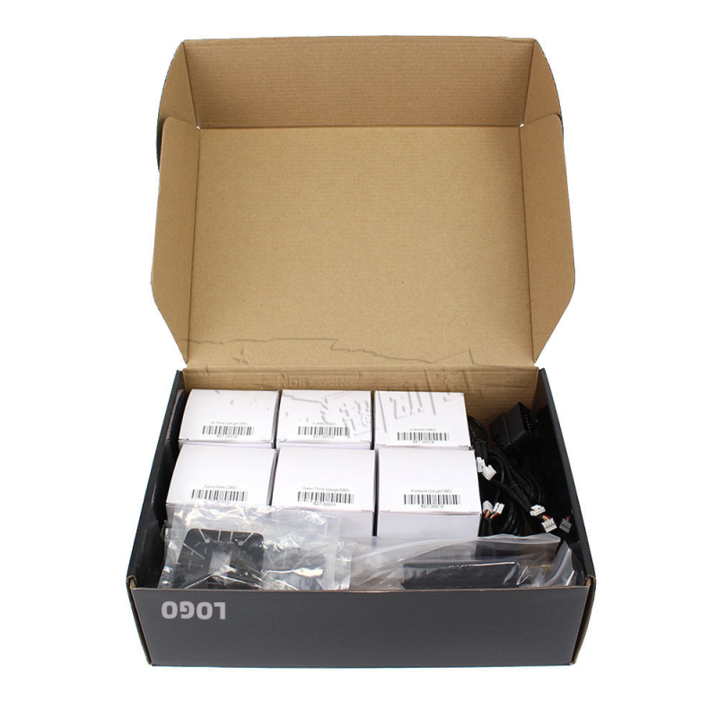 OBD többfunkciós autó műszer, ABS + fém kivitel, 12V kompatibilitás, Márka JXR