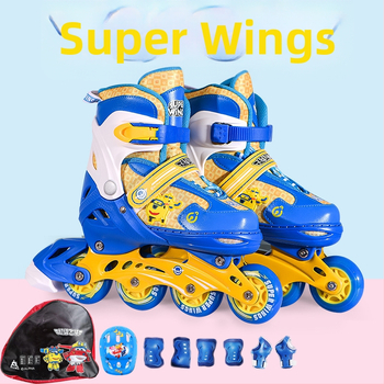 Role skates u crtani stil s osam kotača, LED treperenje i zaštitnici za vezice