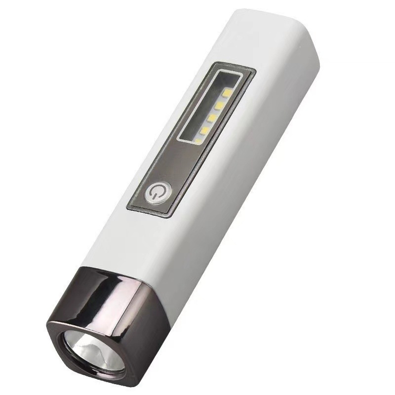 LED baterijska svjetiljka s ručnim pogonom i ugrađenim power bankom, vodootporna, bočna rasvjeta, 3.7V, 800 mAh, domet 200–500 m