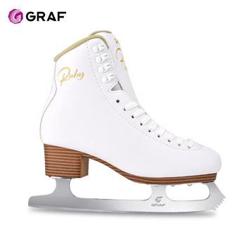 GRAF korčule s švajčiarskym vzorom pre teenagerov a dospelých — vrchnok z umelej kože, podrážka z PVC, čepele z nehrdzavejúcej ocele