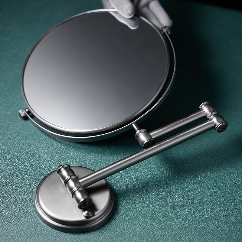 Anju Αναδιπλούμενος καθρέφτης μπάνιου, διπλής όψεως, επιτοίχιος, επεκτεινόμενος, μεταλλικό πλαίσιο