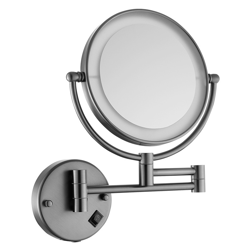 Anju Αναδιπλούμενος καθρέφτης μπάνιου, διπλής όψεως, επιτοίχιος, επεκτεινόμενος, μεταλλικό πλαίσιο