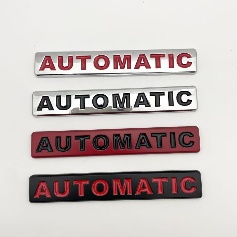 Naljepnica za karoseriju automobila, uzorak AUTOMATIC, 3D logotip u obliku lista, samoljepljiva montaža