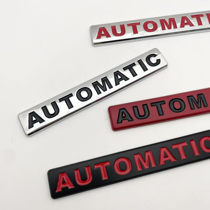 Naljepnica za karoseriju automobila, uzorak AUTOMATIC, 3D logotip u obliku lista, samoljepljiva montaža