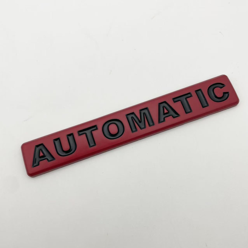 Naljepnica za karoseriju automobila, uzorak AUTOMATIC, 3D logotip u obliku lista, samoljepljiva montaža