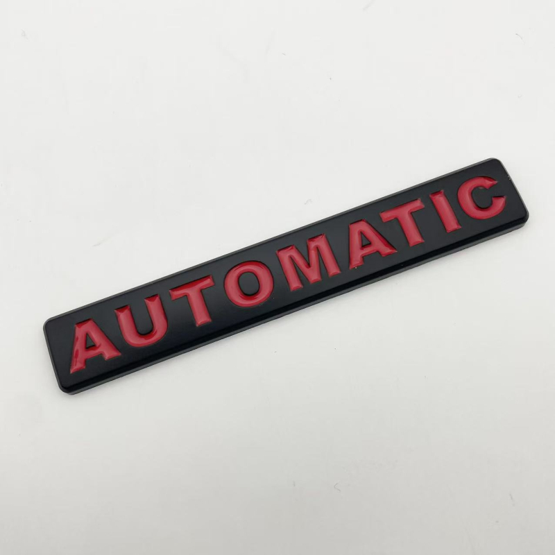 Naljepnica za karoseriju automobila, uzorak AUTOMATIC, 3D logotip u obliku lista, samoljepljiva montaža