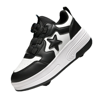 Heelys tenisice s rotirajućom kopčom i uzorkom zvijezda, PU kotači, dizajn u jednom redu, univerzalno za sve spolove