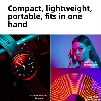 BL06 RGB LED kitöltő fény, hordozható fotózás világítás, 6W, USB 5V 1A, beépített akkumulátor