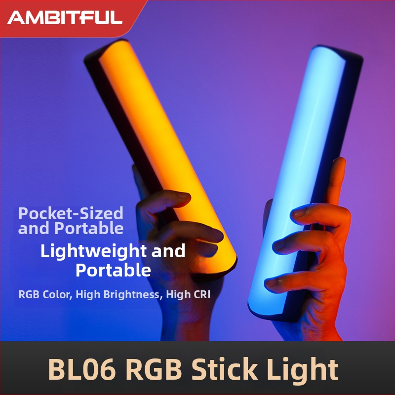 BL06 RGB LED kitöltő fény, hordozható fotózás világítás, 6W, USB 5V 1A, beépített akkumulátor