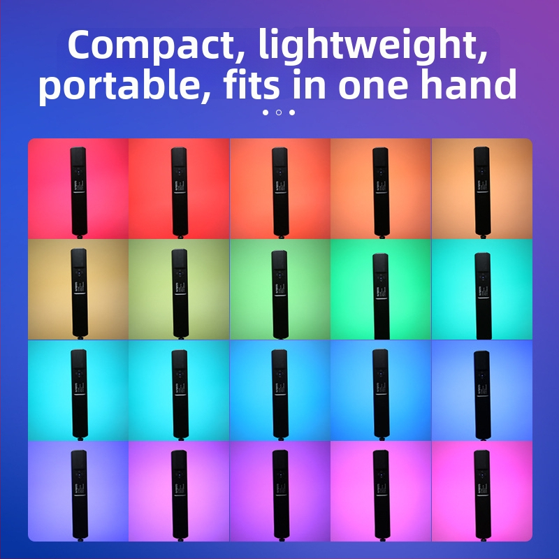 BL06 RGB LED kitöltő fény, hordozható fotózás világítás, 6W, USB 5V 1A, beépített akkumulátor