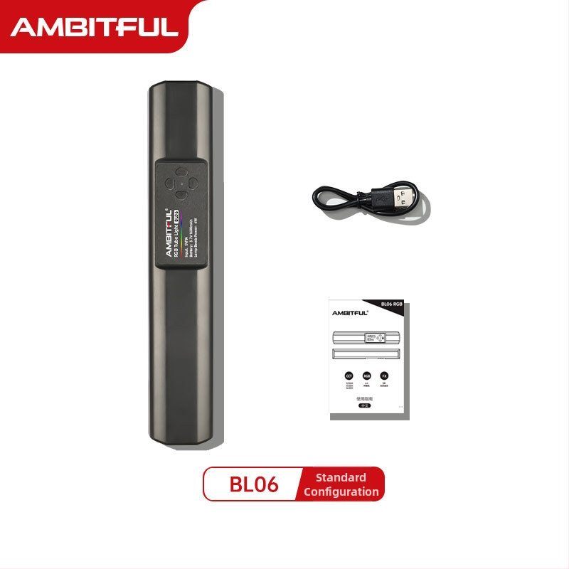 BL06 RGB LED kitöltő fény, hordozható fotózás világítás, 6W, USB 5V 1A, beépített akkumulátor