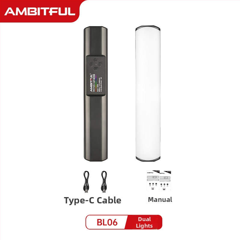 BL06 RGB LED kitöltő fény, hordozható fotózás világítás, 6W, USB 5V 1A, beépített akkumulátor