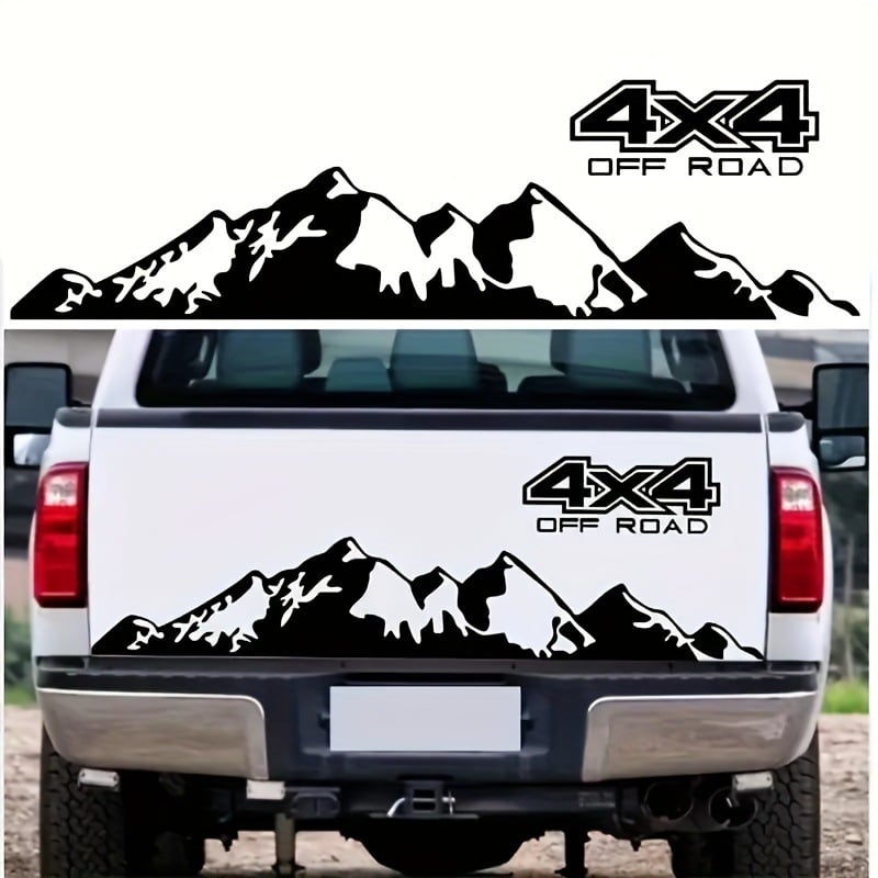 Naljepnice za karoseriju automobila: off-road 4x4 planinski grafički uzorak, PVC samoljepljive, geometrijski uzorak, prilagodljiv skup