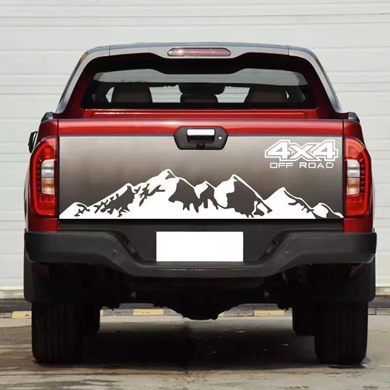 Naljepnice za karoseriju automobila: off-road 4x4 planinski grafički uzorak, PVC samoljepljive, geometrijski uzorak, prilagodljiv skup