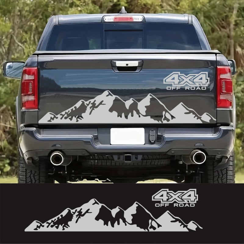 Naljepnice za karoseriju automobila: off-road 4x4 planinski grafički uzorak, PVC samoljepljive, geometrijski uzorak, prilagodljiv skup